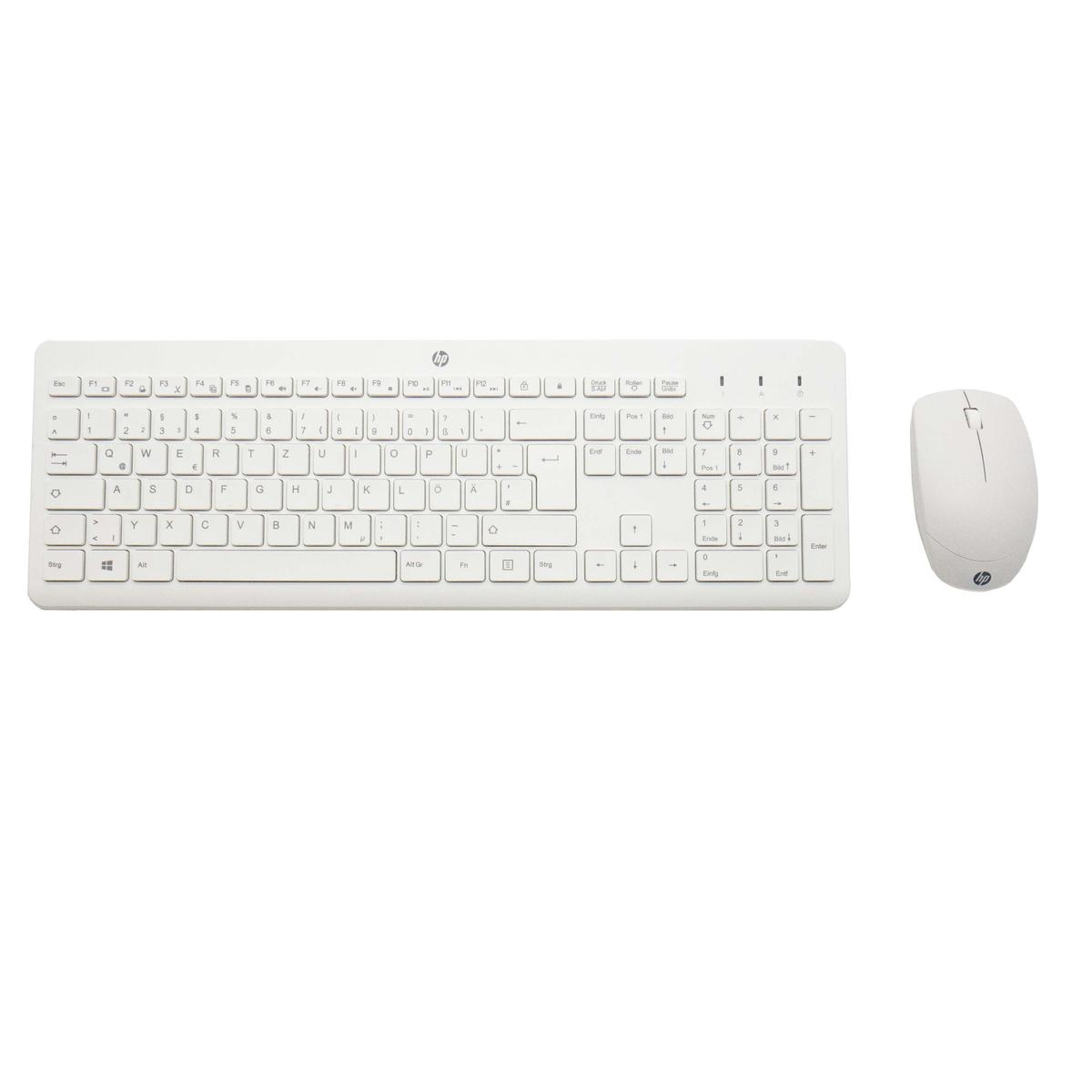 HP 230 KIT MOUSE E TASTIERA WIRELESS BIANCO QWERTZ LAYOUT TEDESCO DE M&K HP 230 KIT MOUSE E TASTIERA WIRELESS BIANCO QWERTZ LAYOUT TEDESCO DE M&K