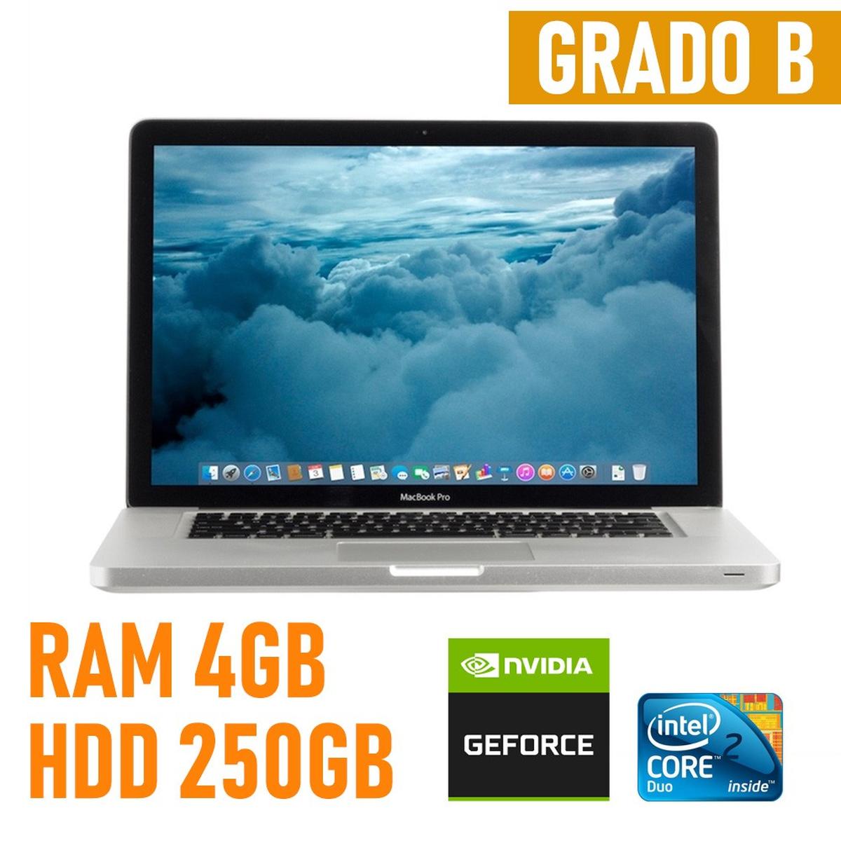 Apple Macbook Pro 2009 13'' Intel Core 2 Duo P8700 2.53Ghz 4GB 250GB Nvidia  GeForce 9400M (Layout UK) Silver Grade C - 05AB001911AM | OpenBoxMobile