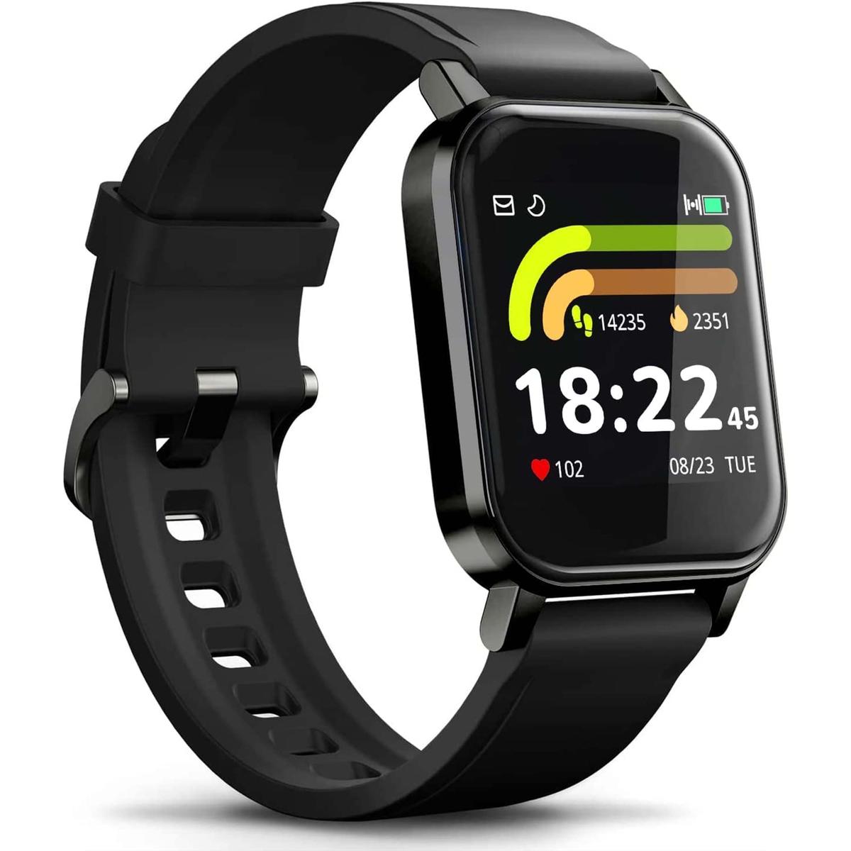 SMARTWATCH OROLOGIO SMART FITNESS IMPERMEABILE IP68 CONTAPASSI UNISEX NERO